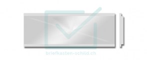 Briefkasten-Schild Givel 80 x 25 Alu Silber